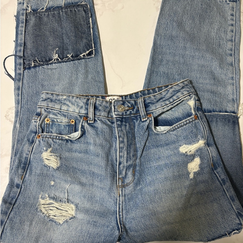 BDG Light Blue Distressed Relaxed Jeans